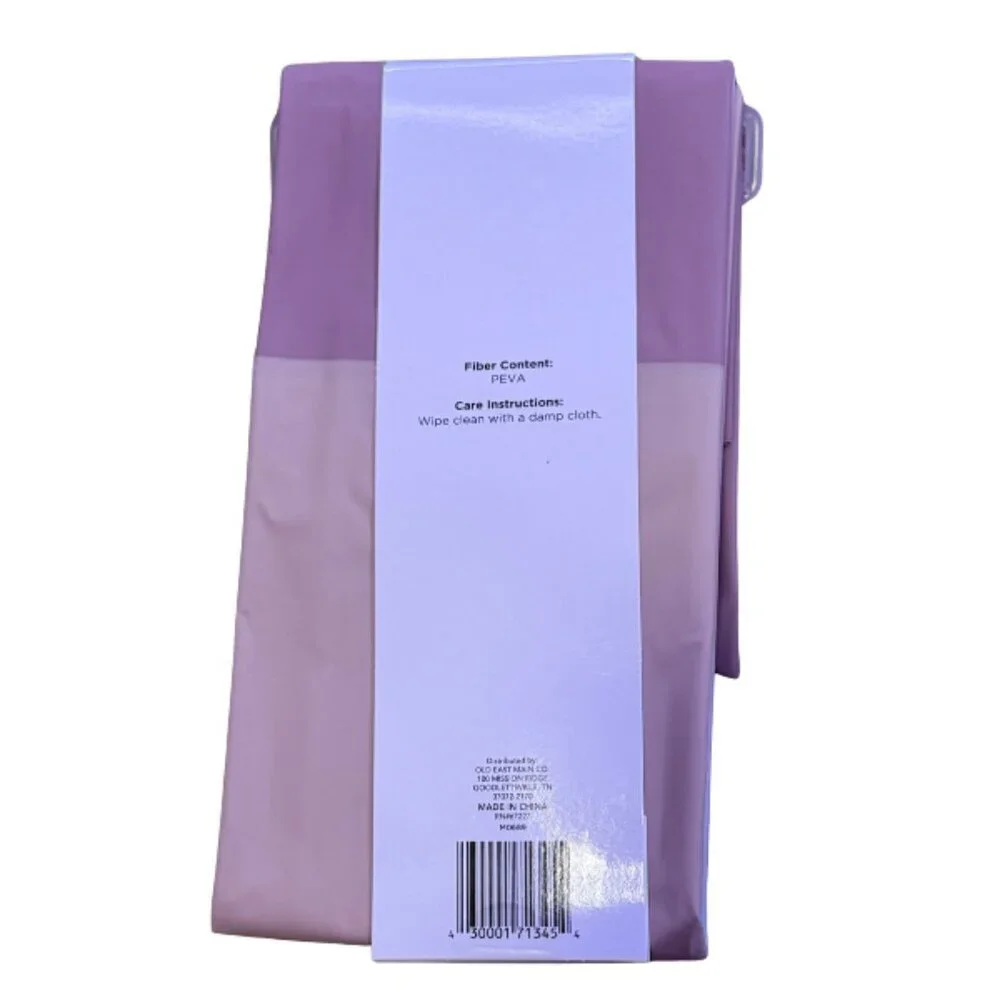 Comfort Bay 13 Pc Shower Liner Set Pink Color Block 72x72 PEVA w/ 12 Hooks